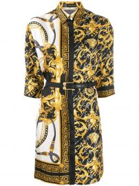 Versace Barocco fitted shirt dress Barocco fitted shirt dress at Farfetch